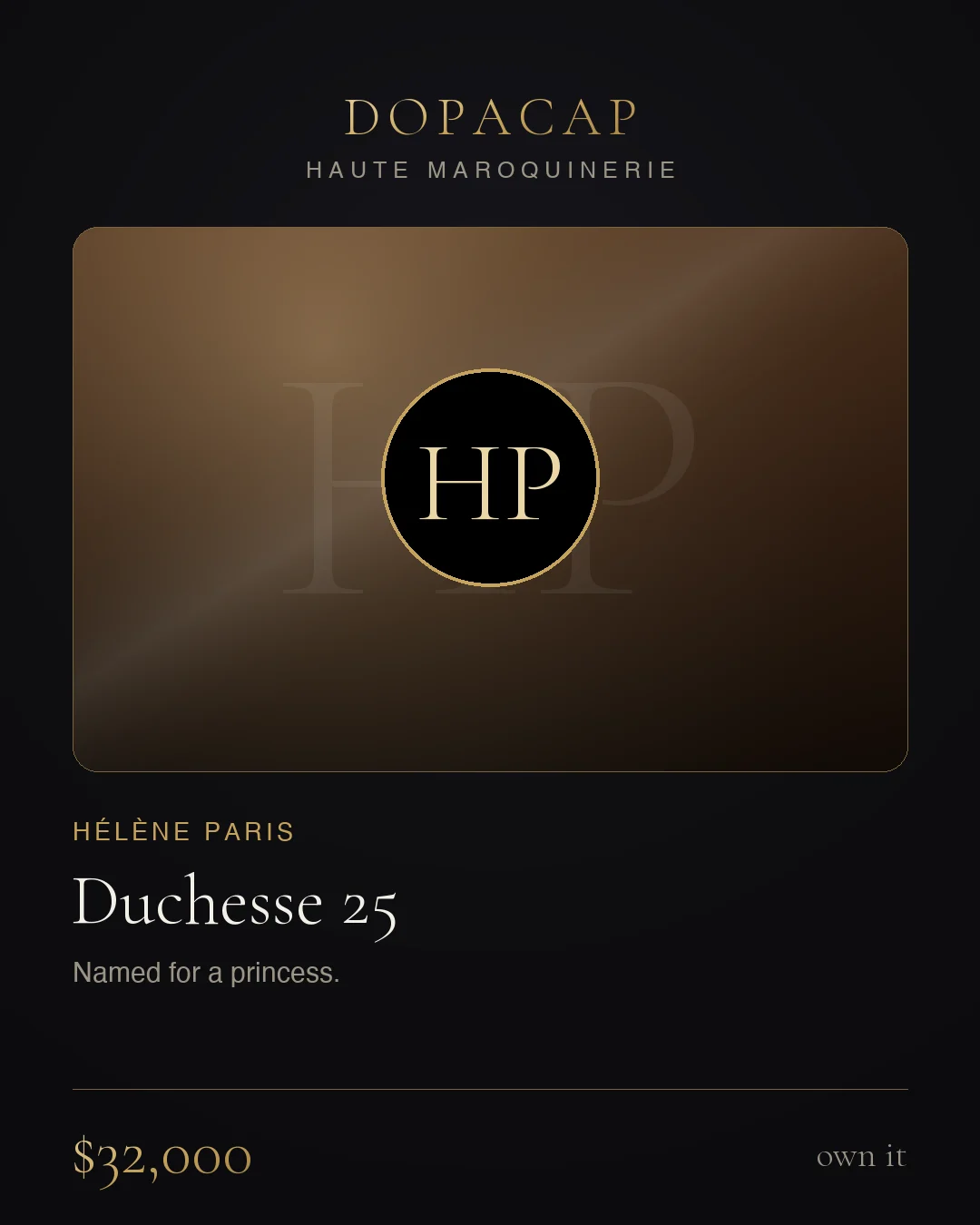 Hélène Paris Duchesse 25 — $32,000